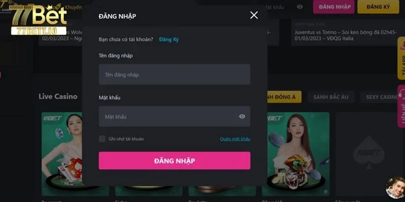 Hướng dẫn đăng nhập 77BET rất dễ hiểu và dễ thực hiện.